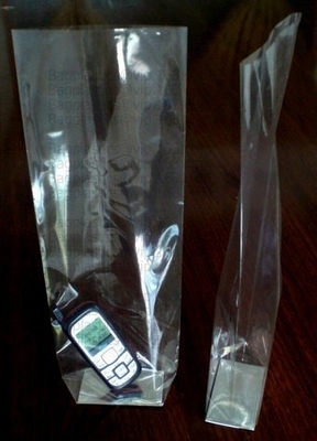 bolso claro de impresión de encargo biodegradable de los pp del opp de los pp del bopp del PE del cuadrado de Bopp de la parte inferior clara inferior auta-adhesivo del cuadrado para la comida