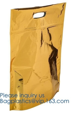 Soporte de la parte inferior plana del sello de Qual encima de la bolsa con la comida lateral del sello del escudete 8 de la cremallera de la diapositiva de Zip lockkk