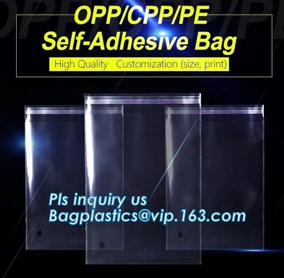 Bolsos de empaquetado del celofán plástico de CPP/PET para la ropa, bagplasti barato biodegradable del bagease de los portatrajes plásticos de OPP CPP