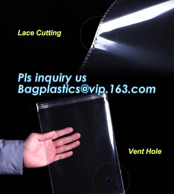 Bolsos de empaquetado del celofán plástico de CPP/PET para la ropa, bagplasti barato biodegradable del bagease de los portatrajes plásticos de OPP CPP