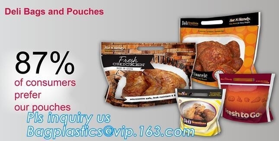 bolso del pollo frito de la calidad, bolso de empaquetado de Zip lockkk del pollo asado, bolso caliente del pollo asado, bolso caliente del pollo asado/ji inmediata