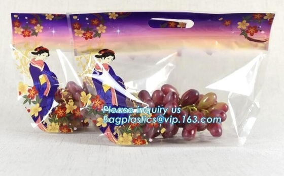 La fruta de kiwi plástica de las ventas del supermercado Cherry Vegetable Packing Protection Bag, la carga superior BOPP natural CPP laminó la fruta