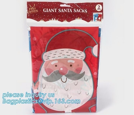 la bolsa de poliéster plástica gigante 36&quot; del regalo saco de *44” santa para el regalo, Santa Sack gigante para el bagease del paquete del regalo Packing-1 de la Navidad