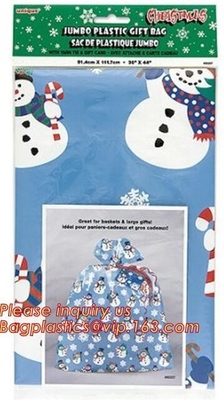 Regalo plástico gigante Papá Noel polivinílico de Toy Drawstring Storage Packing Bag del regalo
