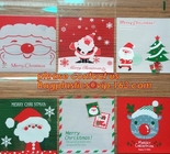 Bolso del caramelo de la galleta de Santa Claus Snowman Fudge Gift Cellophane de la Feliz Navidad, favor C de Navidad Santa Plastic Gift Candy Cookies
