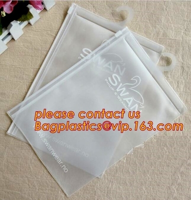Bolso impermeable del Pvc de la suspensión blanca del bolso de la ropa interior con la ropa de playa de la cerradura de la cremallera