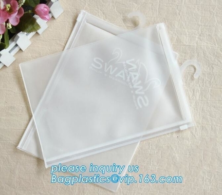 Bolso para el paquete de la ropa interior, bolso de la suspensión de /PVC del bolso del gancho del PVC bag/PVC de la cremallera del embalaje plástico del PVC con la suspensión clara del bolso de la suspensión