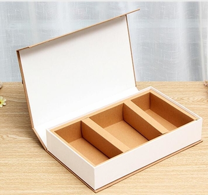 Caja magnética del regalo de papel de encargo del aspecto, caja de embalaje de papel de lujo de Brown para los regalos al por mayor de las cajas del diseño del cajón de la camiseta