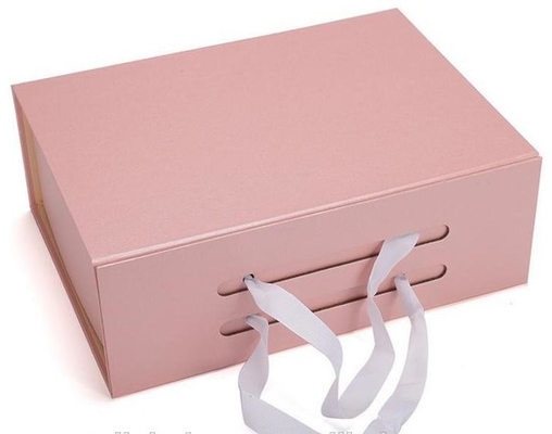 Cree la pequeña caja de papel de lujo del cajón para requisitos particulares de la cartulina, crema de empaquetado plegable de papel rosada BO cosmética del cuidado de piel de la caja de regalo