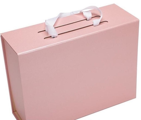 Cree la pequeña caja de papel de lujo del cajón para requisitos particulares de la cartulina, crema de empaquetado plegable de papel rosada BO cosmética del cuidado de piel de la caja de regalo
