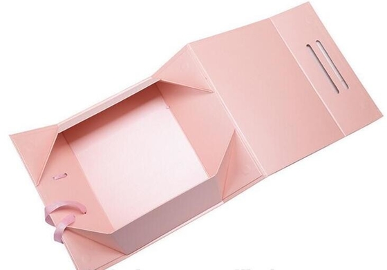 Cree la pequeña caja de papel de lujo del cajón para requisitos particulares de la cartulina, crema de empaquetado plegable de papel rosada BO cosmética del cuidado de piel de la caja de regalo