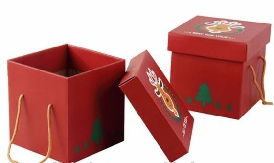 Caja de regalo de lujo de encargo común de la caja de Rose Candy Round Paper Flower con el empaquetado del sombrero redondo, caja de regalo magnética del cierre con L