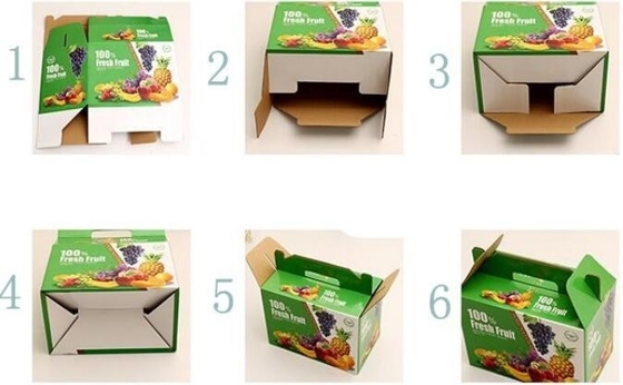 caja de embalaje de la fruta acanalada, papel de Kraft, laminación del lustre, impresión en offset, caja plegable, cono de la flor, empaquetado flowral