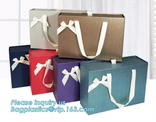 caja de regalo negra mate de lujo de encargo del papel de la cartulina de la caja del top del tirón con la ampolla de la cinta para el bagease de empaquetado de la caja del vino tinto