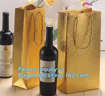 Bolsa ancha de lujo impresa del papel de Brown Kraft de la base, bolsa de lujo negra de capa del papel para imprimir con la cinta
