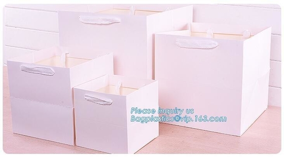 Bolso respetuoso del medio ambiente de la flor de papel de Kraft, bolsa del papel de la flor que embala, bolso que lleva del regalo, tendero de la ropa de la vida de Customcolor