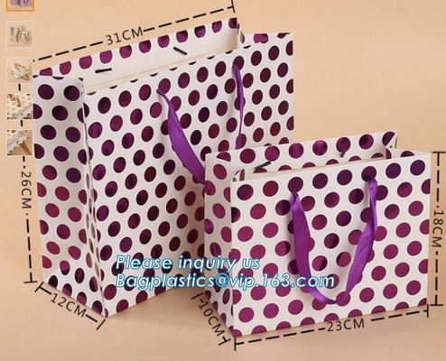Logo Paper Carrier Bag respetuoso del medio ambiente, bolso de lujo diseñado especial del caramelo del papel de Kraft del regalo, portador impreso que hace compras de encargo h