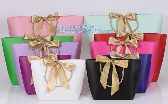 Papel de lujo del bolso de la flor de papel de Kraft con la manija, bolsa de la flor, bolso de compras de papel del regalo de PaperGiftBagsCarrierParty