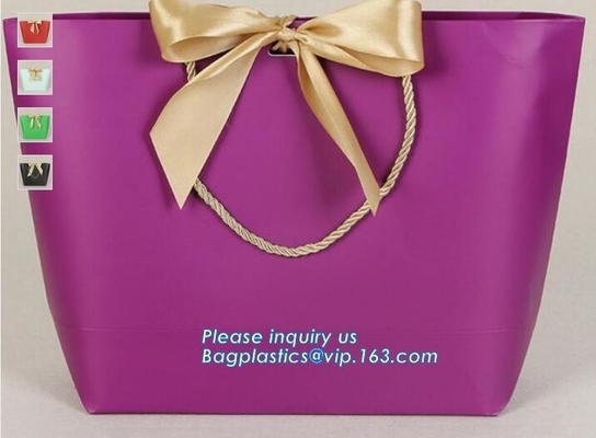 Papel de lujo del bolso de la flor de papel de Kraft con la manija, bolsa de la flor, bolso de compras de papel del regalo de PaperGiftBagsCarrierParty