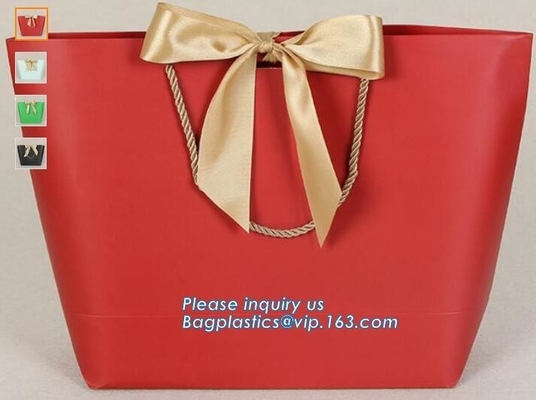 Papel de lujo del bolso de la flor de papel de Kraft con la manija, bolsa de la flor, bolso de compras de papel del regalo de PaperGiftBagsCarrierParty