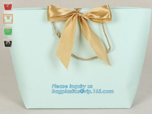 Papel de lujo del bolso de la flor de papel de Kraft con la manija, bolsa de la flor, bolso de compras de papel del regalo de PaperGiftBagsCarrierParty
