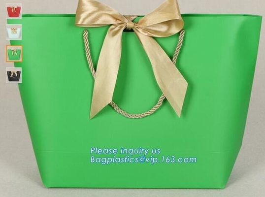 Papel de lujo del bolso de la flor de papel de Kraft con la manija, bolsa de la flor, bolso de compras de papel del regalo de PaperGiftBagsCarrierParty