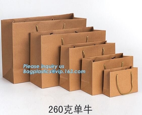 La aduana blanca de lujo Kraft del diseño recicla la bolsa de papel de la bolsa que hace compras Kraft, manija disponible Pape de Kraft de la máquina de papel