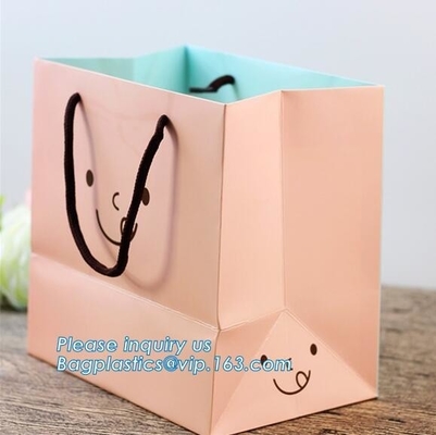 Aduana de la moda que imprime la bolsa de papel de lujo del portador de las compras del regalo con su propio Logo Print, leat torcido fuerte del negro de la manija
