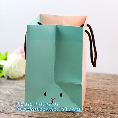 Aduana de la moda que imprime la bolsa de papel de lujo del portador de las compras del regalo con su propio Logo Print, leat torcido fuerte del negro de la manija