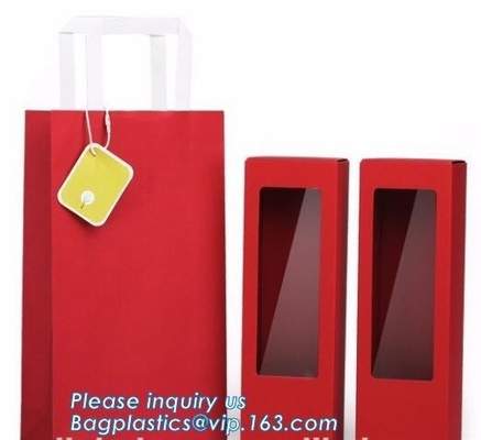¡bolsa de lujo del vino, bolsa de papel para el vino, bolso de papel del vino, diseño libre!! ¡Muestra libre!!! PA marrón barato de la bolsa de la flor
