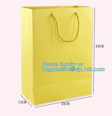 Bolsas de papel de calidad superior de Brown del regalo del botón de lujo del metal con la manija fuerte, l promocional adaptable respetuoso del medio ambiente reutilizable