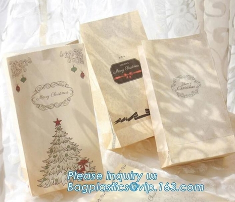 Bolso que hace compras de papel modificado para requisitos particulares de Browd Kraft con las manijas para la ropa, aduana del OEM que imprime pequeña pizca de lujo de la Navidad del regalo
