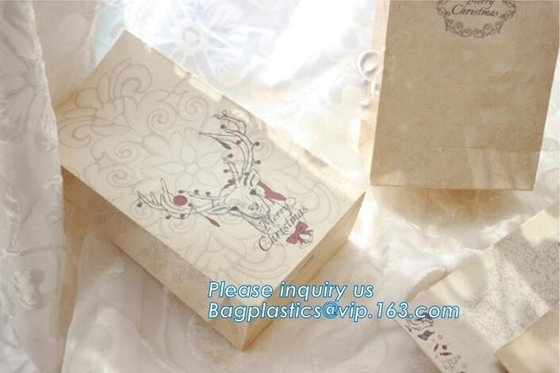 Bolso que hace compras de papel modificado para requisitos particulares de Browd Kraft con las manijas para la ropa, aduana del OEM que imprime pequeña pizca de lujo de la Navidad del regalo
