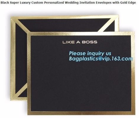 Oro clásico Brown del estilo A3 A4 A7 que envía el logotipo de encargo del sobre del papel de Kraft
