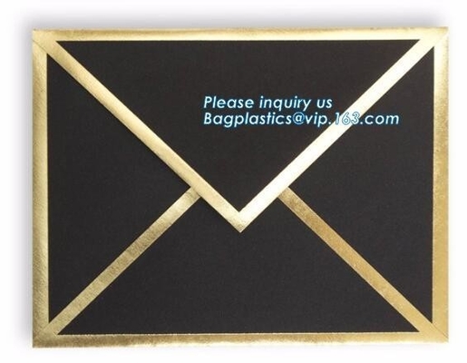 Oro clásico Brown del estilo A3 A4 A7 que envía el logotipo de encargo del sobre del papel de Kraft