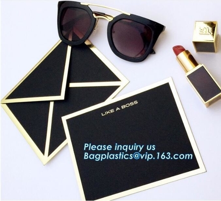Oro clásico Brown del estilo A3 A4 A7 que envía el logotipo de encargo del sobre del papel de Kraft