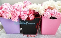 Bolsa de encargo de la flor de la buena calidad del OEM Logo Printed Paper Packaging Bag, bolsos de compras de Art Paper Flower Carrier Bag W