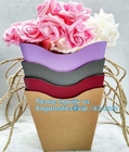 Bolsa de encargo de la flor de la buena calidad del OEM Logo Printed Paper Packaging Bag, bolsos de compras de Art Paper Flower Carrier Bag W
