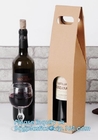 El bolso de papel promocional del regalo del vino del empaquetado al por menor de Eco para el vino lleva