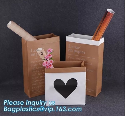 Los bolsos de Laudry Kraft, bolsos de ropa, paquete reciclaron la bolsa de papel marrón de Kraft torcieron las compras de las manijas que empaquetaban la bolsa de papel de Kraft