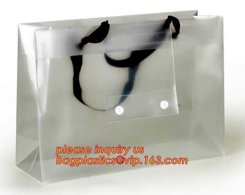 Los pp baratos manejan la bolsa de asas plástica promocional de los pp del bolso de compras del regalo del bolso, bolso transparente portátil casual del regalo del totalizador de PP/PVC