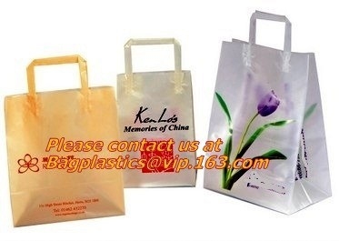 La manija cortada con tintas helada saca el bolso para el embalaje del pan, reforzar cortado con tintas para dirigir la bolsa de poliéster que hace compras plegable plástica del LDPE