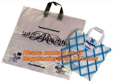 La manija cortada con tintas helada saca el bolso para el embalaje del pan, reforzar cortado con tintas para dirigir la bolsa de poliéster que hace compras plegable plástica del LDPE