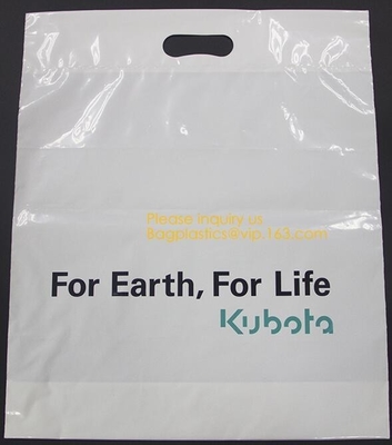 HDPE/LDPE cortó bolsos al por menor de la mercancía con tintas plástica de encargo de la manija del remiendo con propio fabricante Shopping Bag del starc de Logo Corn