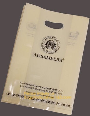 HDPE/LDPE cortó bolsos al por menor de la mercancía con tintas plástica de encargo de la manija del remiendo con propio fabricante Shopping Bag del starc de Logo Corn