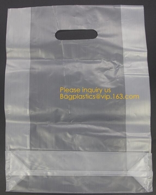 HDPE/LDPE cortó bolsos al por menor de la mercancía con tintas plástica de encargo de la manija del remiendo con propio fabricante Shopping Bag del starc de Logo Corn
