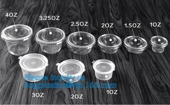 taza plástica disponible clara de la salsa de los vidrios del cortocircuito de 1oz 2oz 5oz 8oz 9oz pequeña, biodegradabl disponible de Eco-freindly 55ml 2oz