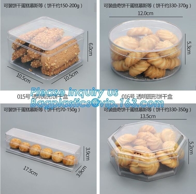 Envase de plástico del ANIMAL DOMÉSTICO del cilindro duro claro de encargo de la categoría alimenticia el pequeño encajona bagea plástico biodegradable del bagplastics de la caja de la comida