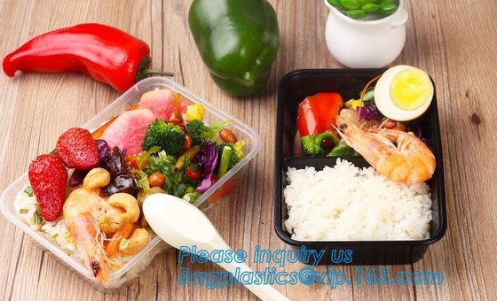 Caja plástica del bento del almuerzo de Safe de la comida de la preparación de los envases 3 del compartimiento BPA-FREE de la comida del lavaplatos Microwavable superior del almacenamiento