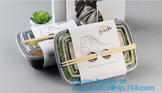 Compartimiento plástico de la fiambrera 2 del envase de comida, envase de la fiambrera del bento, alimentos de preparación rápida de la caja más quebradiza segura hermética de la microonda